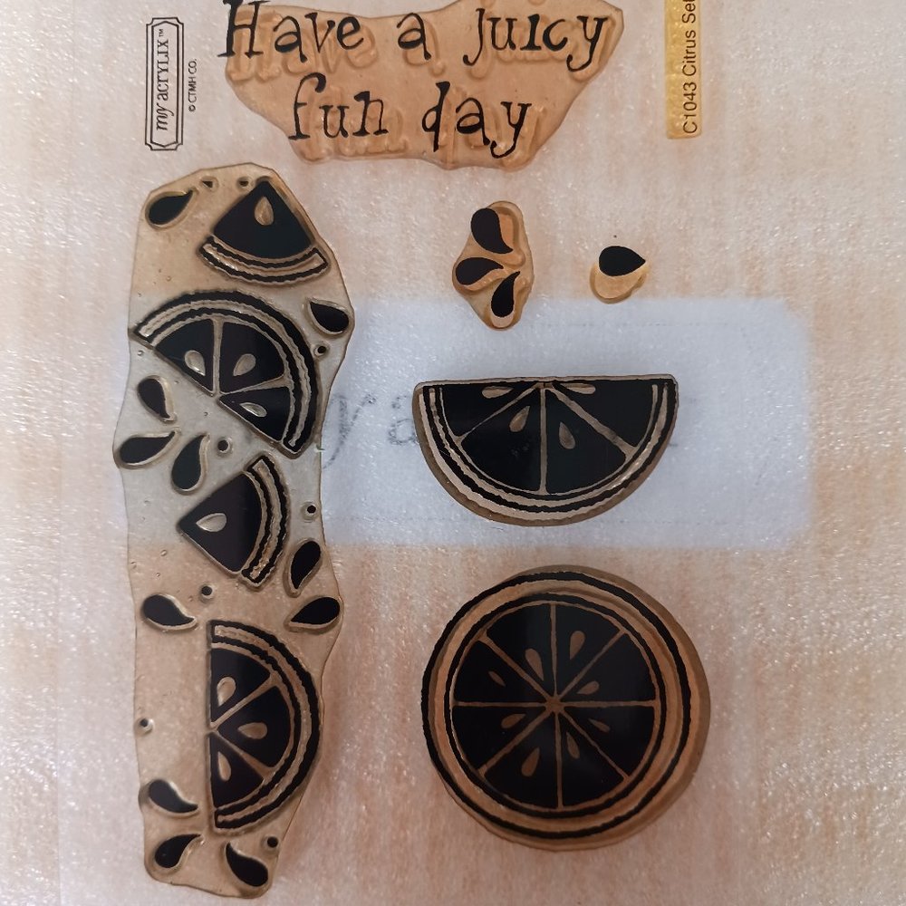 Citrus acrylic stamp set